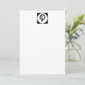 Aangepaste monogram Blocnote Bedankkaart (Staand voorkant)