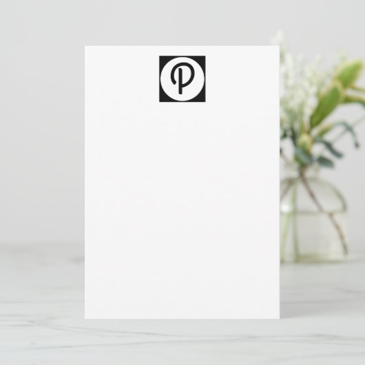 Aangepaste monogram Blocnote Bedankkaart (Staand voorkant)