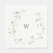 Aangepaste monogram Bohemian Wedding Napkin Servet (Voorkant)