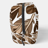 Aangepaste Monogram Boho Feather Toilettas – Bruin Toilettasje (Rechts)