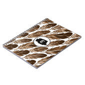 Aangepaste Monogram Boho Spiral Notitieboek Bruine (Linkerzijde)