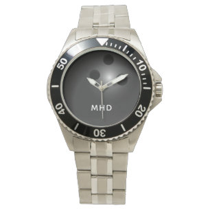 Aangepaste Monogram Bowling Ball-horloges Horloge