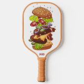 Aangepaste monogram brander pickleball paddle (Achterkant)