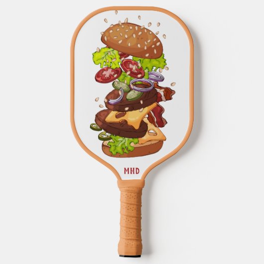 Aangepaste monogram brander pickleball paddle (Achterkant)
