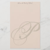 Aangepaste monogram briefpapier (Voorkant)