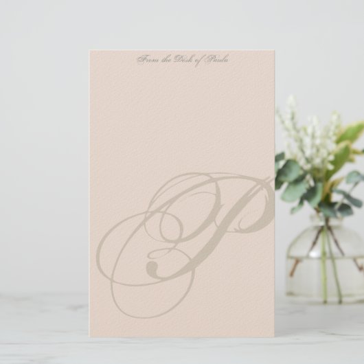 Aangepaste monogram briefpapier (Staand voorkant)