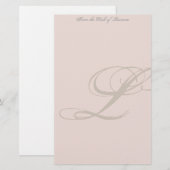 Aangepaste monogram briefpapier (Voorkant / Achterkant)