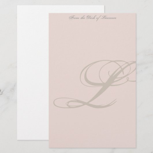 Aangepaste monogram briefpapier (Voorkant / Achterkant)