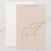 Aangepaste monogram briefpapier (Voorkant / Achterkant)