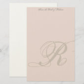 Aangepaste monogram briefpapier (Voorkant / Achterkant)