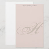 Aangepaste monogram briefpapier (Voorkant / Achterkant)