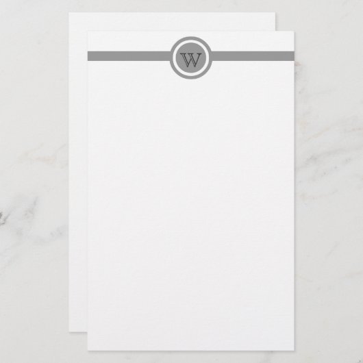 Aangepaste monogram briefpapier (Voorkant / Achterkant)