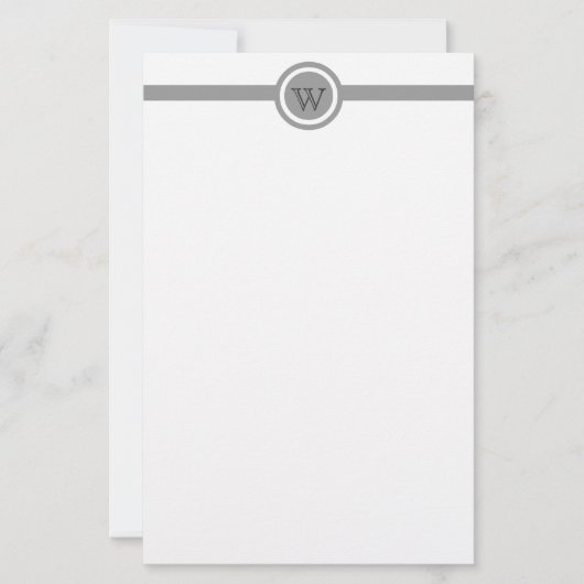 Aangepaste monogram briefpapier (Voorkant)