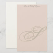 Aangepaste monogram briefpapier (Voorkant / Achterkant)