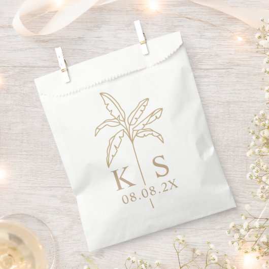 Aangepaste monogram bruiloft Logo Favor Bag Bedankzakje (Geknipt)