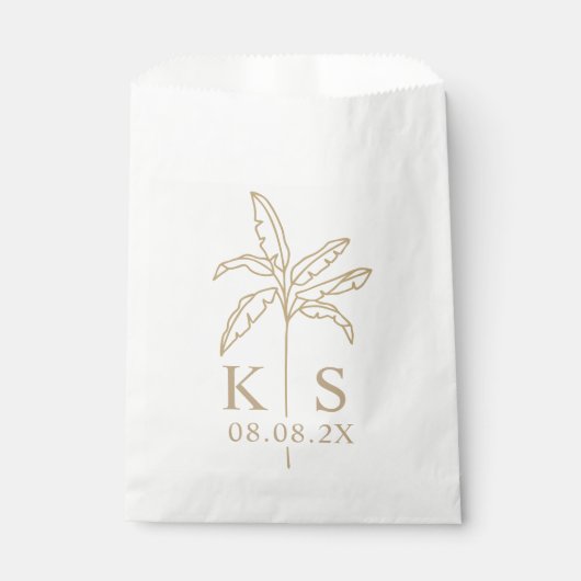 Aangepaste monogram bruiloft Logo Favor Bag Bedankzakje (Voorkant)