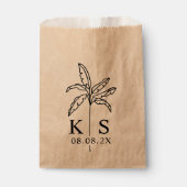Aangepaste monogram bruiloft Logo Favor Bag Bedankzakje (Voorkant)
