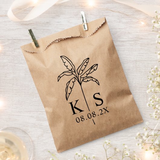 Aangepaste monogram bruiloft Logo Favor Bag Bedankzakje (Geknipt)
