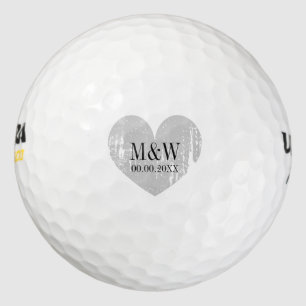 Aangepaste monogram bruiloft partij geeft de voork golfballen