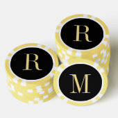 Aangepaste Monogram Bruiloft Vaders Dag Poker Chip (Opstapeling)