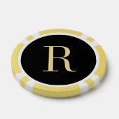 Aangepaste Monogram Bruiloft Vaders Dag Poker Chip (Enkel)