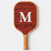 Aangepaste Monogram Bruin en Oranje Pickleball Paddle (Voorkant)
