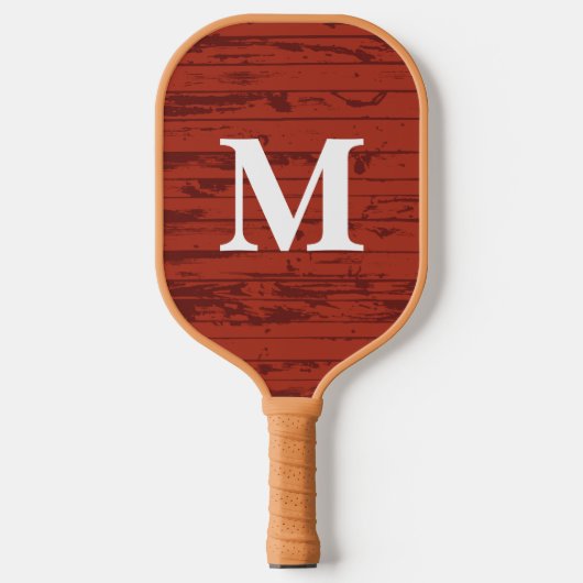 Aangepaste Monogram Bruin en Oranje Pickleball Paddle (Voorkant)