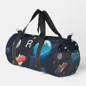 Aangepaste Monogram Buiten Space Shuttle Moon Star Plunjezak (Rechterhoek)