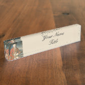 Aangepaste Monogram Bureau Naamplaat Marie Antoine Naambordje (Zijkant)