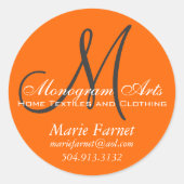 Aangepaste Monogram Business Sticker (Voorkant)