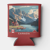 Aangepaste Monogram Canada Reizen Poster Blikjeskoeler (Voorkant)