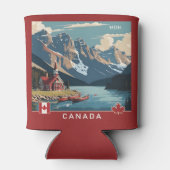Aangepaste Monogram Canada Reizen Poster Blikjeskoeler (Achterkant)