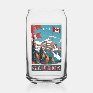 Aangepaste Monogram Canada Reizen Poster Blikvorm Glas