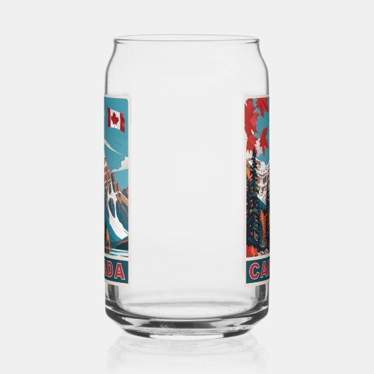 Aangepaste Monogram Canada Reizen Poster Blikvorm Glas (Rechts)