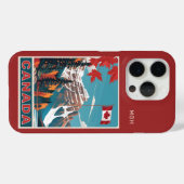 Aangepaste Monogram Canada Reizen Poster Case-Mate iPhone Case (Achterkant (horizontaal))