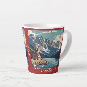 Aangepaste Monogram Canada Reizen Poster Latte Mok