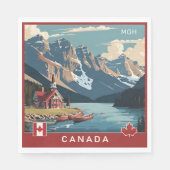 Aangepaste Monogram Canada Reizen Poster Servet (Voorkant)