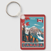 Aangepaste Monogram Canada Reizen Poster Sleutelhanger (Voorkant)