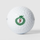 Aangepaste monogram Celtic Style Ouroboros Golfballen (Voorkant)
