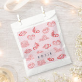 Aangepaste Monogram Charming Girly Cherry Strawber Bedankzakje (Geknipt)