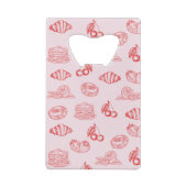 Aangepaste Monogram Charming Girly Cherry Strawber Creditkaart Flessenopener (Achterkant)