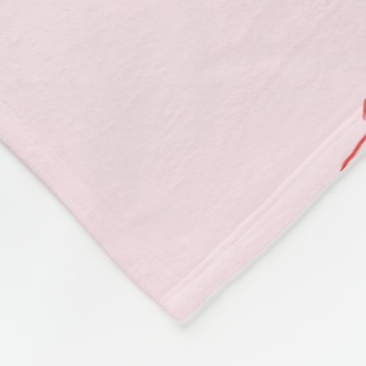 Aangepaste Monogram Charming Girly Cherry Strawber Fleece Deken (Hoek)
