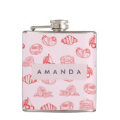 Aangepaste Monogram Charming Girly Cherry Strawber Heupfles (Voorkant)