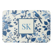 Aangepaste Monogram Chinoiserie Chic, Hydrangeas Badmat (Voorkant)