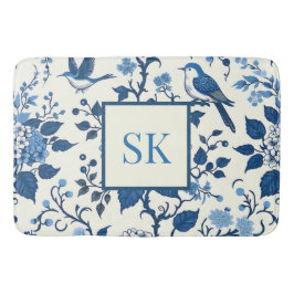 Aangepaste Monogram Chinoiserie Chic, Hydrangeas Badmat