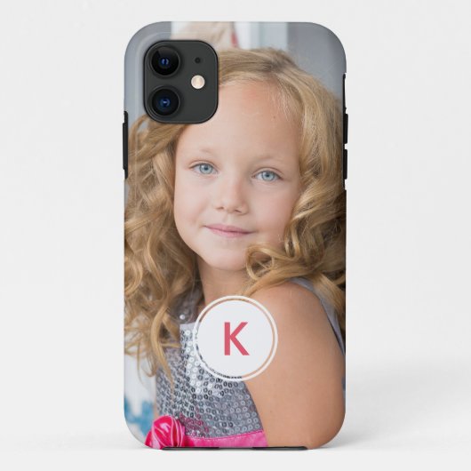 Aangepaste monogram Cirkel Gepersonaliseerde Fotos Case-Mate iPhone Case (Achterkant)