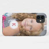 Aangepaste monogram Cirkel Gepersonaliseerde Fotos Case-Mate iPhone Case (Achterkant (horizontaal))