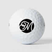 Aangepaste monogram Cirkelnaam Golfbal Golfballen (Voorkant)