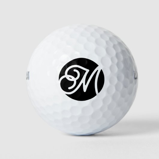 Aangepaste monogram Cirkelnaam Golfbal Golfballen (Voorkant)