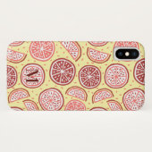 Aangepaste monogram Citrus Pattern-gevallen Case-Mate iPhone Case (Achterkant (horizontaal))